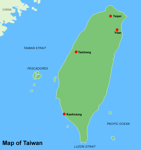 Image result for map of taipei and yilan